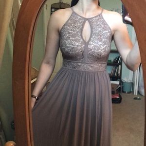 Floor length halter dress // Prom, Bridesmaid